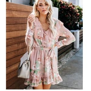 VICI SWEET TEA RUFFLE DRESS
